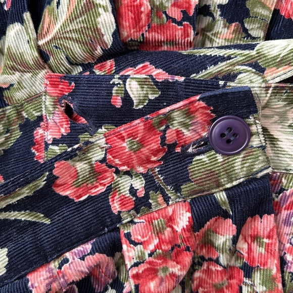 HERMAN GEIST 100% cotton corduroy Floral Long skirt - Picture 8 of 8